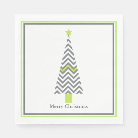 Serviette en papier pour sapin de Noël moderne (Devant)