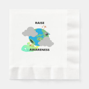 SERVIETTE EN PAPIER POUR SENSIBILISER LE PUBLIC !