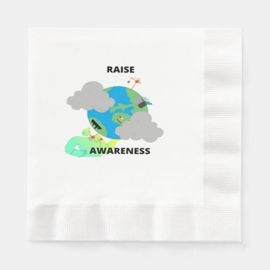 SERVIETTE EN PAPIER POUR SENSIBILISER LE PUBLIC ! (Devant)