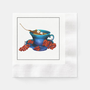 Serviette en papier pour thé d'automne déjeuner