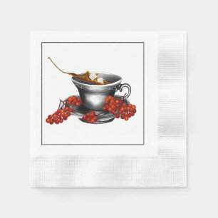 Serviette en papier pour thé d'automne déjeuner