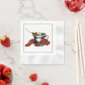 Serviette en papier pour thé déjeunatoire d'automn (En situation)