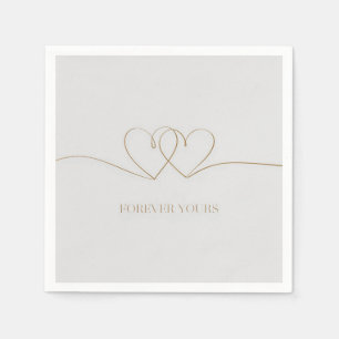 Serviette En Papier Pour toujours : Coeurs interconnectés Design