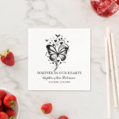 Serviette En Papier Pour toujours dans nos coeurs Butterfly funeral Me (En situation)