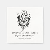 Serviette En Papier Pour toujours dans nos coeurs Butterfly funeral Me (Devant)