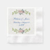 Serviette En Papier Pour toujours - Deux Coeurs - Un Amour (Devant)