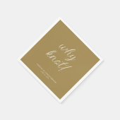 Serviette En Papier Pourquoi pas ! Cocktail minimal en or typographiqu (Coin)