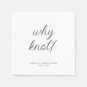 Serviette En Papier Pourquoi pas ! Cocktail typographique minimal (Devant)