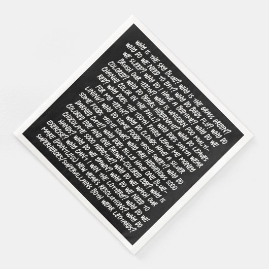 Serviette En Papier Pourquoi trop de questions pour l'IA (Coin)