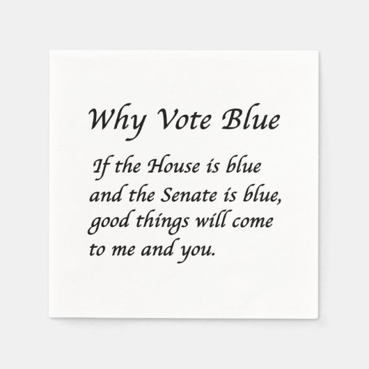 Serviette En Papier Pourquoi voter bleu en 2024 (Devant)