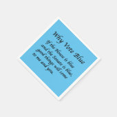 Serviette En Papier Pourquoi voter bleu en 2024 (Coin)