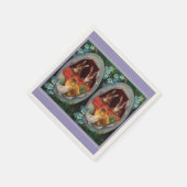 Serviette En Papier Poussées et poulets en papier de Pâques (Coin)