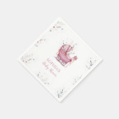 Serviette En Papier Poussette Rose (Coin)