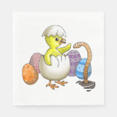 Serviette En Papier Poussin de Pâques éclos (Devant)