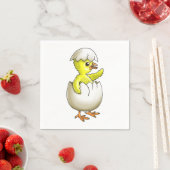 Serviette En Papier Poussin de Pâques éclos (En situation)