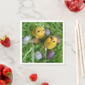 Serviette En Papier Poussins et œufs (En situation)