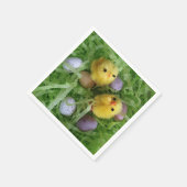 Serviette En Papier Poussins et œufs (Coin)