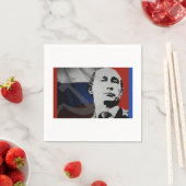 Serviette En Papier Poutine avec drapeau russe (En situation)