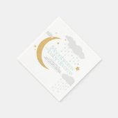 Serviette En Papier Poutres de lune et rêves de bébé baby shower bleu (Coin)