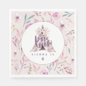 Serviette En Papier pow wow teepepee anniversaire serviettes (Devant)