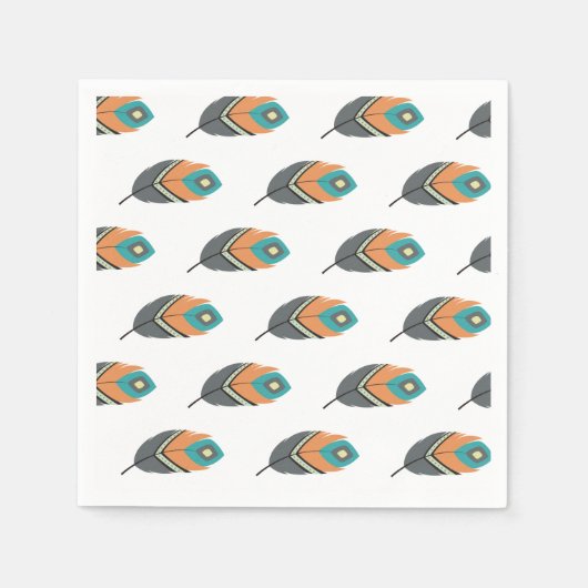 SERVIETTE EN PAPIER POW WOW TRIBAL PARTY NAPKINS (Devant)