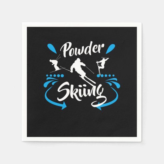 Serviette En Papier Powder Skiing Skiing Snow Cool Winter Sports Gift (Devant)