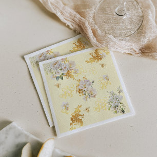 Serviette En Papier prairie d'abeilles florale