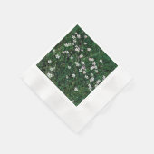 Serviette En Papier Prairie d'été Petits Fleurs sauvages blanches et r (Coin)