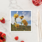 Serviette En Papier Prairie Sunset square paper napkin (En situation)
