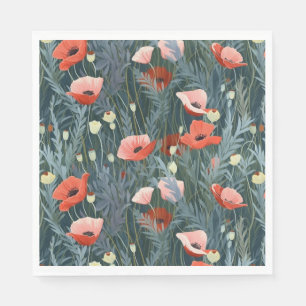 Serviette En Papier pré-été Red Poppy