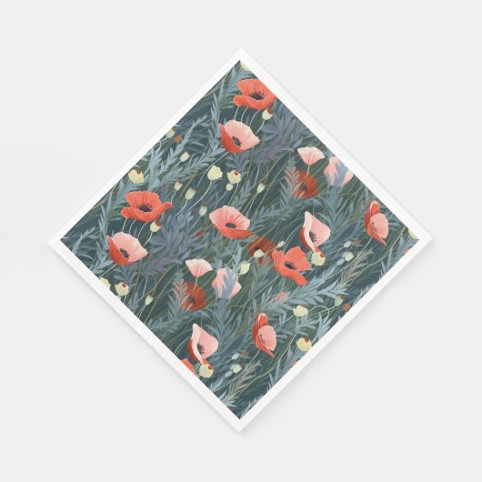 Serviette En Papier pré-été Red Poppy (Coin)