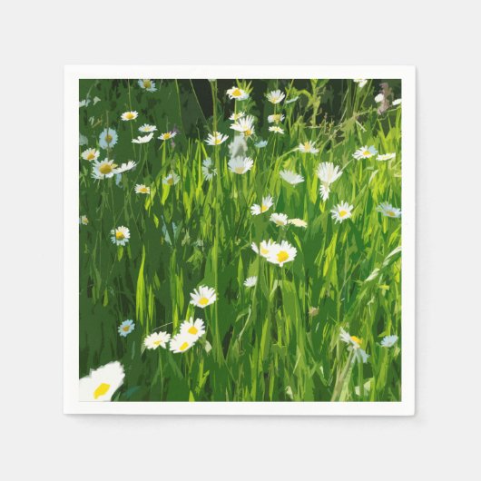 Serviette En Papier pré fleuri (Devant)