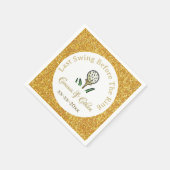 Serviette En Papier Pré-Mariage Golf Party Weekend White Gold Parties  (Coin)
