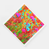 Serviette En Papier Pré sauvage dans l'art pop fleuri (Coin)