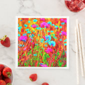 Serviette En Papier Pré sauvage dans l'art pop fleuri (En situation)