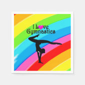 SERVIETTE EN PAPIER PRÉCIEUSE COUVERTURE J'AIME LES NAPKINS GYMNASTIQU (Devant)