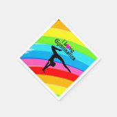 SERVIETTE EN PAPIER PRÉCIEUSE COUVERTURE J'AIME LES NAPKINS GYMNASTIQU (Coin)