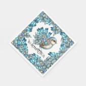 Serviette En Papier Précieux Bling Oiseaux Thème Invitation (Coin)