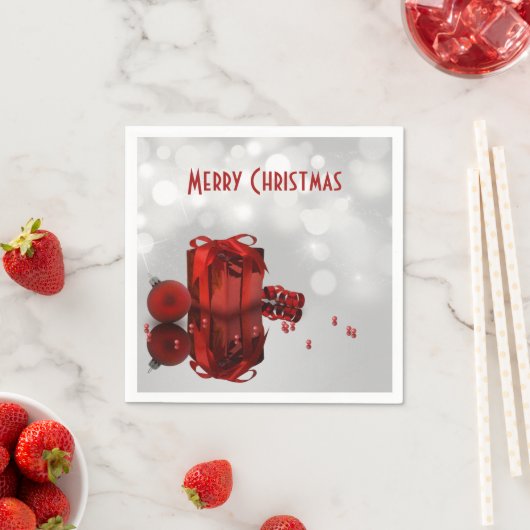 Serviette En Papier Précieux Noël présent professionnel (En situation)