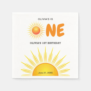 Serviette En Papier Premier anniversaire Boho : Premier tour autour du