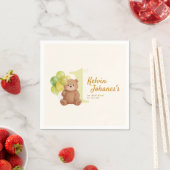 Serviette En Papier Premier anniversaire de Beary (En situation)