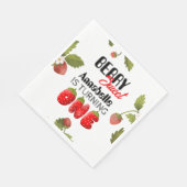 Serviette En Papier Premier anniversaire de fraise (Coin)