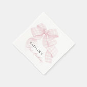 Serviette En Papier Premier anniversaire de la Bow rose (Coin)