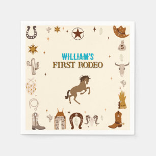 Serviette En Papier Premier anniversaire de Rodeo Cowboy