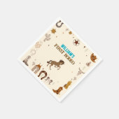 Serviette En Papier Premier anniversaire de Rodeo Cowboy (Coin)