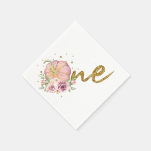 Serviette En Papier Premier anniversaire de Thanksgiving Citrouille Pi