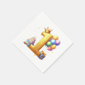 Serviette En Papier Premier anniversaire doré (Coin)