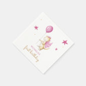 Serviette En Papier Premier anniversaire du dragon rose (Coin)