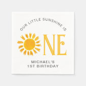 Serviette En Papier Premier anniversaire du soleil (Devant)