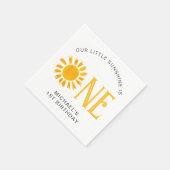 Serviette En Papier Premier anniversaire du soleil (Coin)